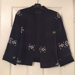 Zara Black and White Patterned Jacket